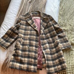 Pendleton Plaid Double-Breasted Women's Coat